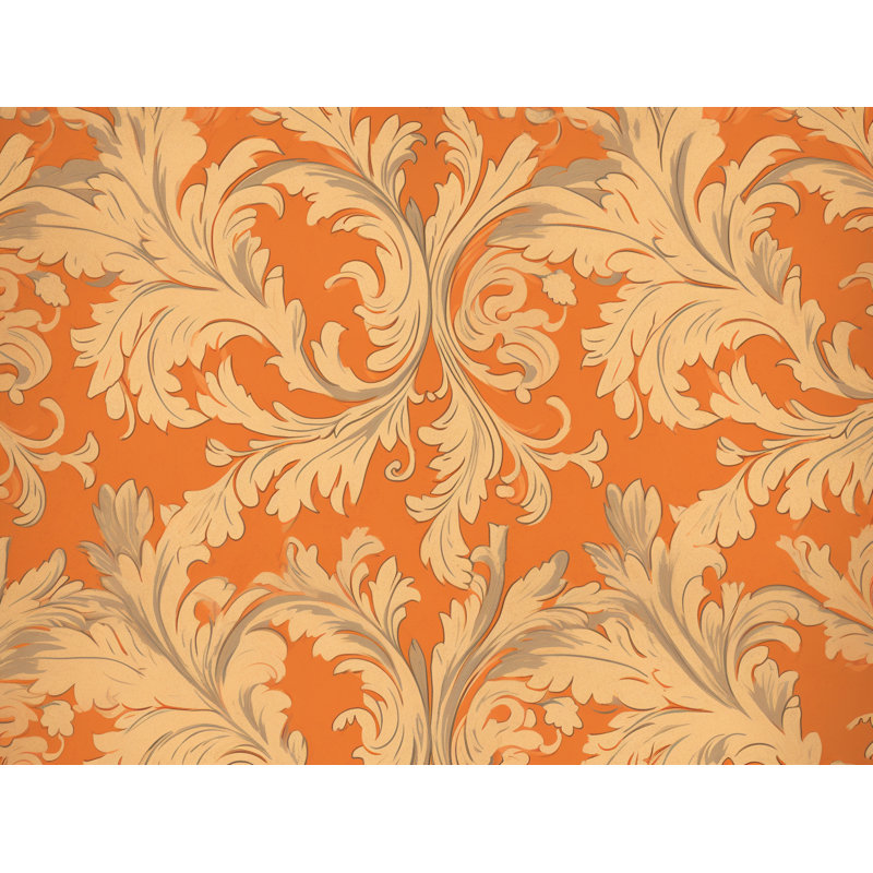 Rideaux de fenêtre Tarka Acanthus rideaux orange méditerranéen, H 61 po x l 40 po