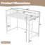 Lit mezzanine simple en métal de taille XL, lit mezzanine avec échelle facile à monter et garde-corps, blanc