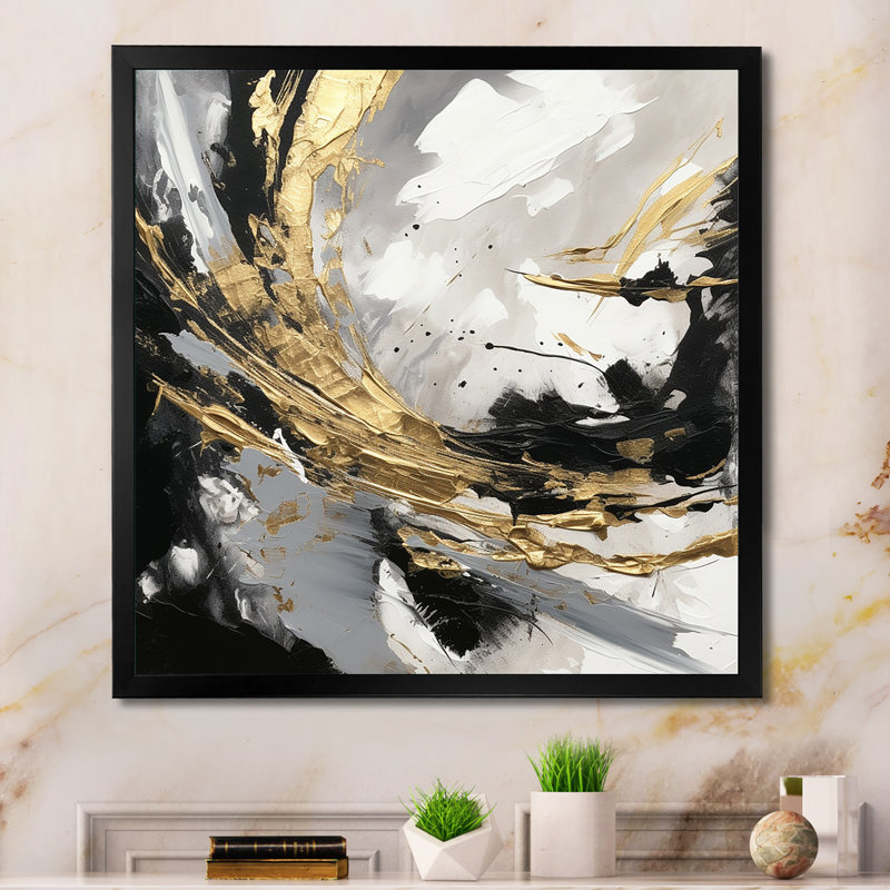 «Mystery Awakening I», reproduction sur toile, H 16 po x l 16 po x P 1 po, Impression noire sur toile encadrée