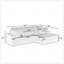 Siège du canapé droit, canapé modulaire en forme de L, canapé modulaire compressé de style minimaliste moderne, canapé en velours côtelé, se déplie en lit, conception peu encombrante pour les chambres et les salons-118133070