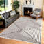 Tapis noir et blanc 5 pi x 7 pi pour salon, noir et blanc