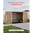 Outdoor Storage Shed 48 Cu Ft Horizontal Resin Storage Cabinet Brown, for Garage, Backyard Patio Accessories and Garden Tools, Waterproof Outside Lawn Mower Shed with Lockable Doors and Floor