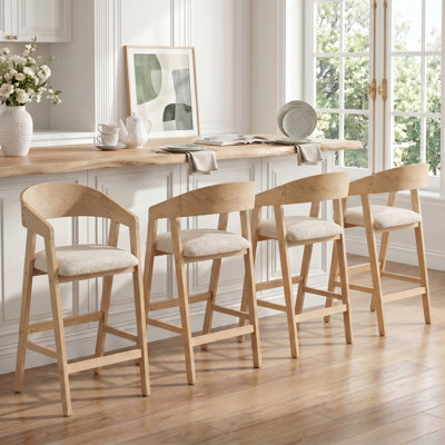 Tabouret de comptoir rembourré Devane