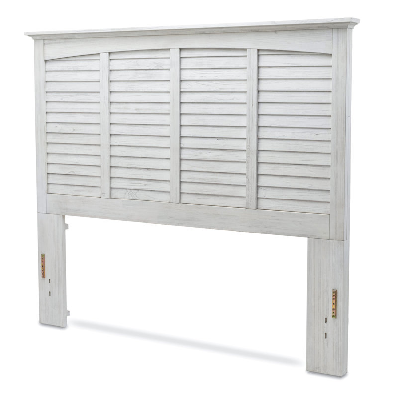Gena - Solid Wood Headboard - Queen - Weathered White Finish, Queen