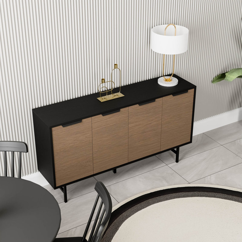Covedale 144 cm W Console Table, Brown/Black
