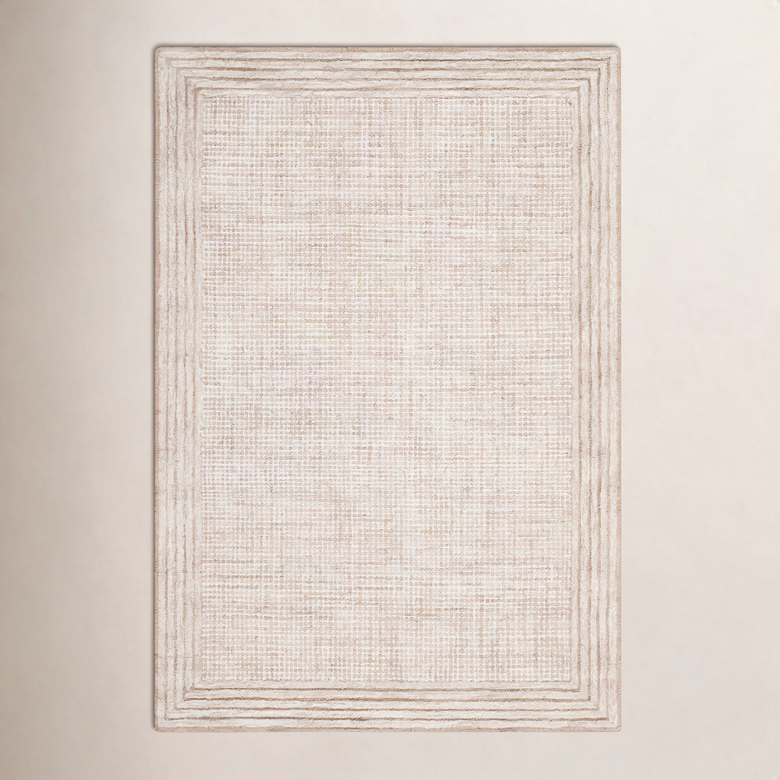 Hand-Tufted Geometric Room Rug, Rectangle 5' x 7'6"