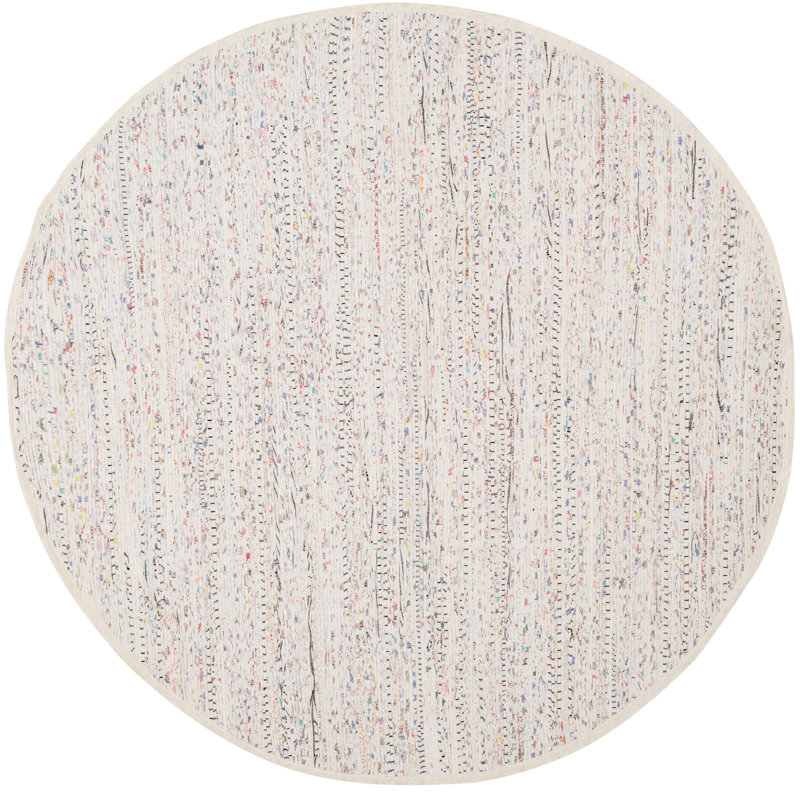 Tapis en coton tissé à la main Valerton, Rond 6 pi