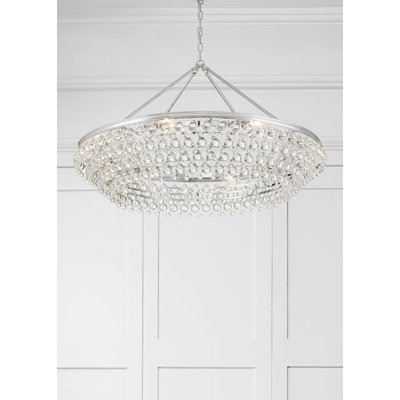 Freddy 8 - Light Unique Tiered Chandelier with Glass Accents
