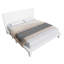 Base de lit plateforme avec tête de lit, support à lattes de bois, double, blanc-2031648171-2031648168