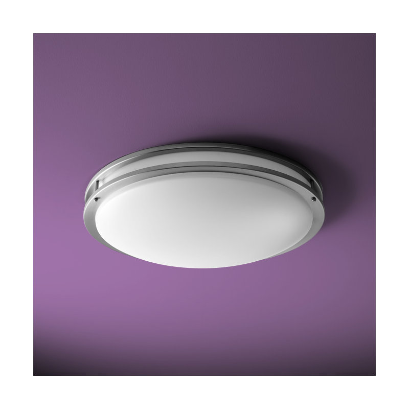Oracle Acrylic Flush Mount, Satin Nickel