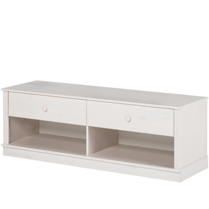Aloisa Unfinished TV Stand, White