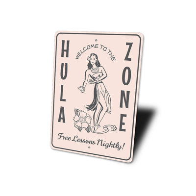 Plaque en aluminium Hula Zone