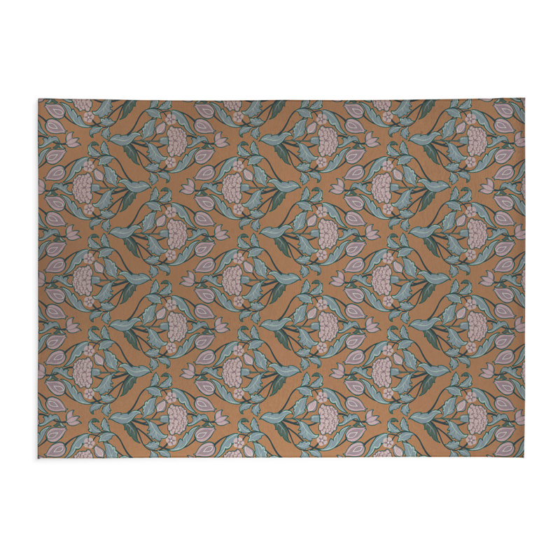 Piper Thin Lightweight Kitchen Mat, Brown, Rectangle 5' x 7'