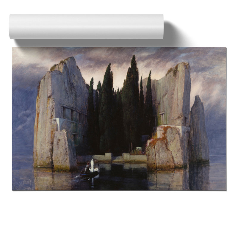 The Isle of the Dead by Arnold Bocklin - Frameless Print, 30cm H x 42cm W x 0.1cm D