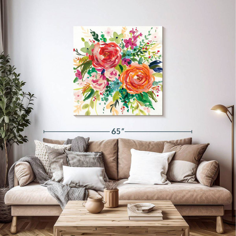 Harnek Bright Bouquet I, 39" H x 39" W