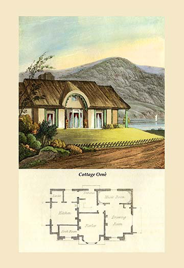 « a maison orne #4 » par j. b. papworth, reproduction d’art