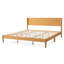 Très grand lit plateforme en bois de pin massif de style Mid-Century, naturel-507542023-507542024