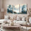 Ensemble de 3 tableaux muraux sur toile représentant un paysage forestier-201543244