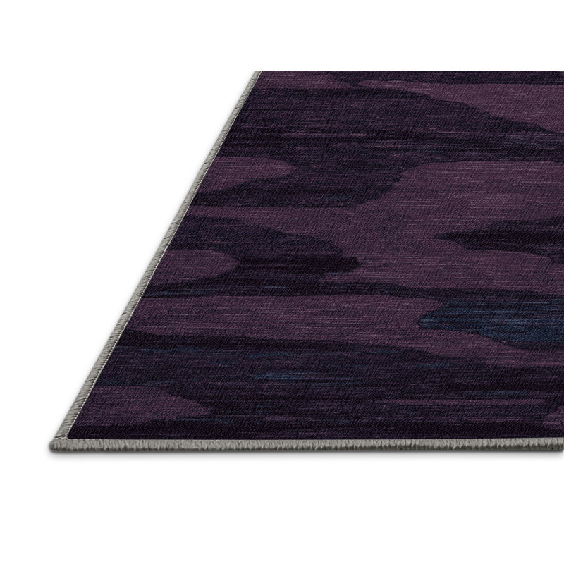 Tapis mauve lavable à la machine, Round 4'