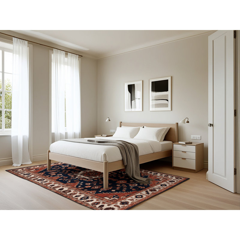 Tapis brun turc lavable à la machine, Rectangle 5 pi x 7 pi