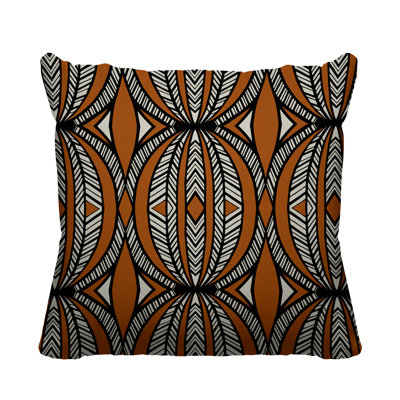 Kiva Abstract Tribal Indoor/Outdoor Throw Pillow