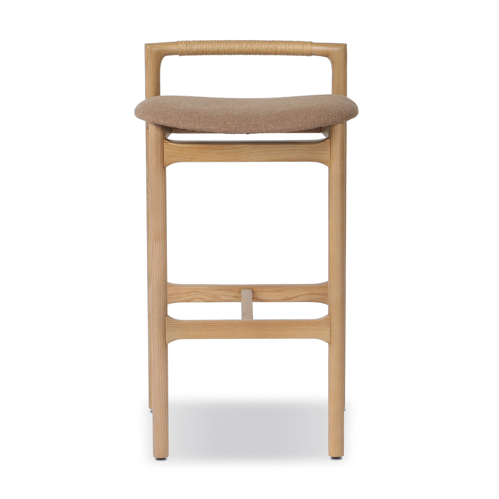 Solene Bar Stool, Bar Stool (30" Seat Height), Antwerp Cafe/Line Blend, Toasted Ash