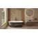 CELESTE 59"x32" Freestanding Soaking Bath with Chrome/White Toe Tap Drains