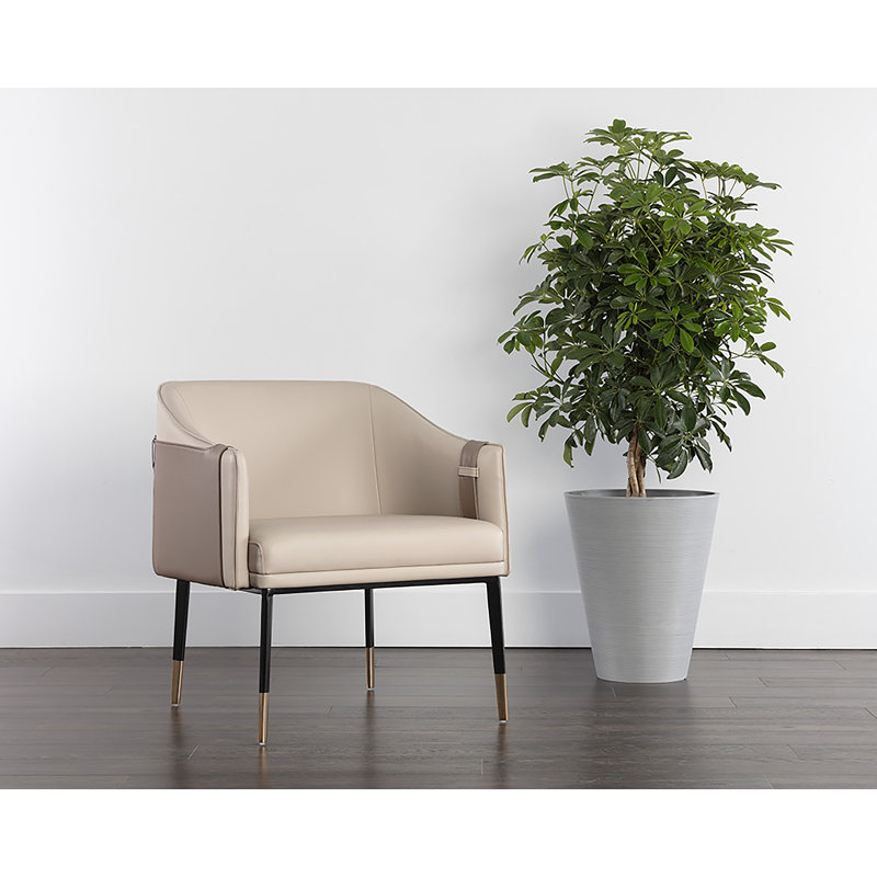 Mullinville Faux Leather Club Chair, Beige