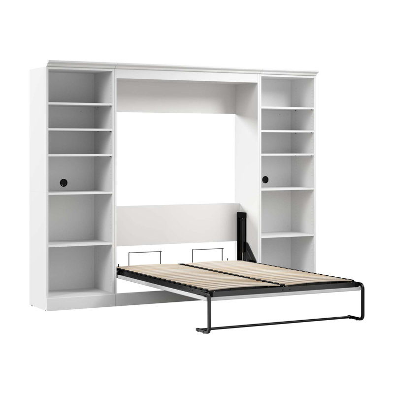Alvaretta Murphy Storage Bed, White, Full