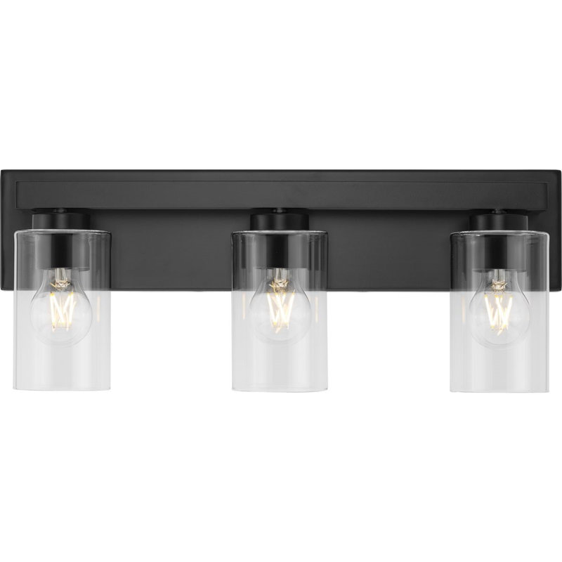 3 - Light Dimmable Vanity Light, Black