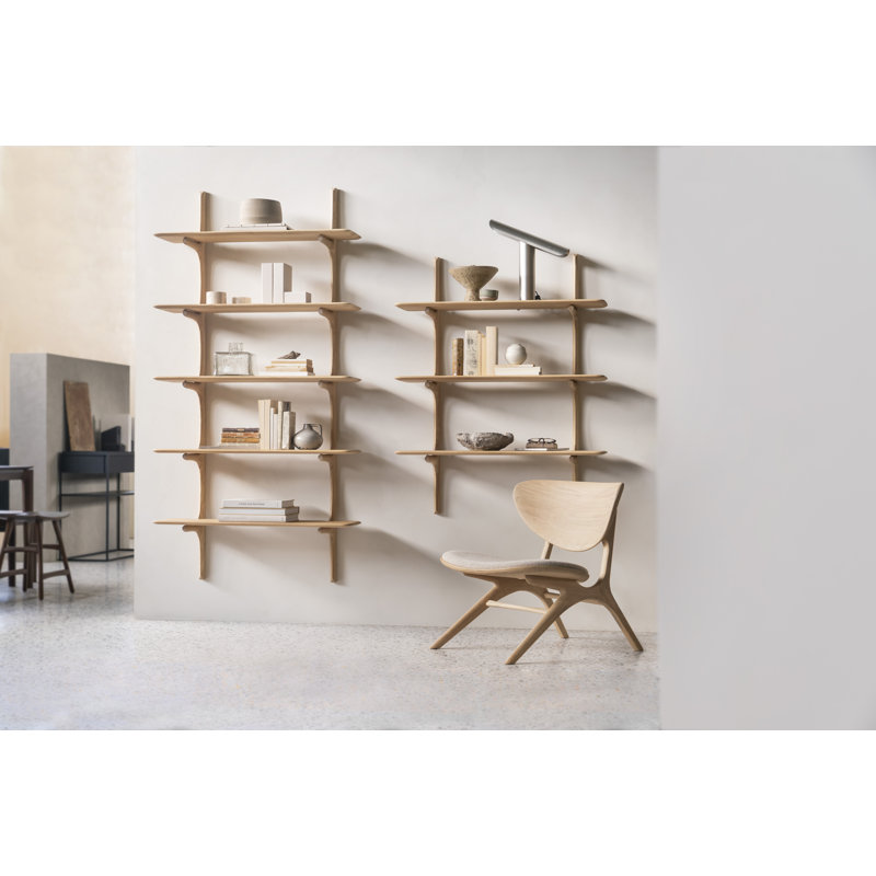 PI 3 Piece Tiered Shelf, Oak Wood