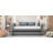 Twin Size Upholstered Daybed with Ergonomic Backrest and Trundle, Gray Guest Bed for Kids or Small Spaces-7241020