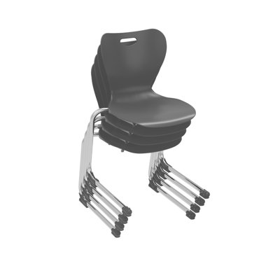 18" Ergo Cantilever Chair, 4-Pack - Gray