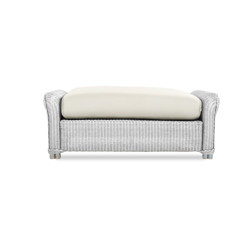 Reflections Outdoor Ottoman, Canvas Canvas Sunbrella® Canvas, White