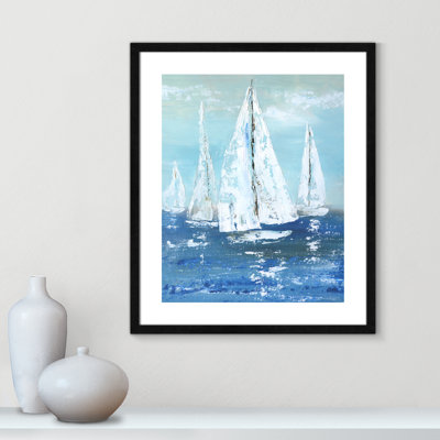 Voiles blanches - reproduction d'art