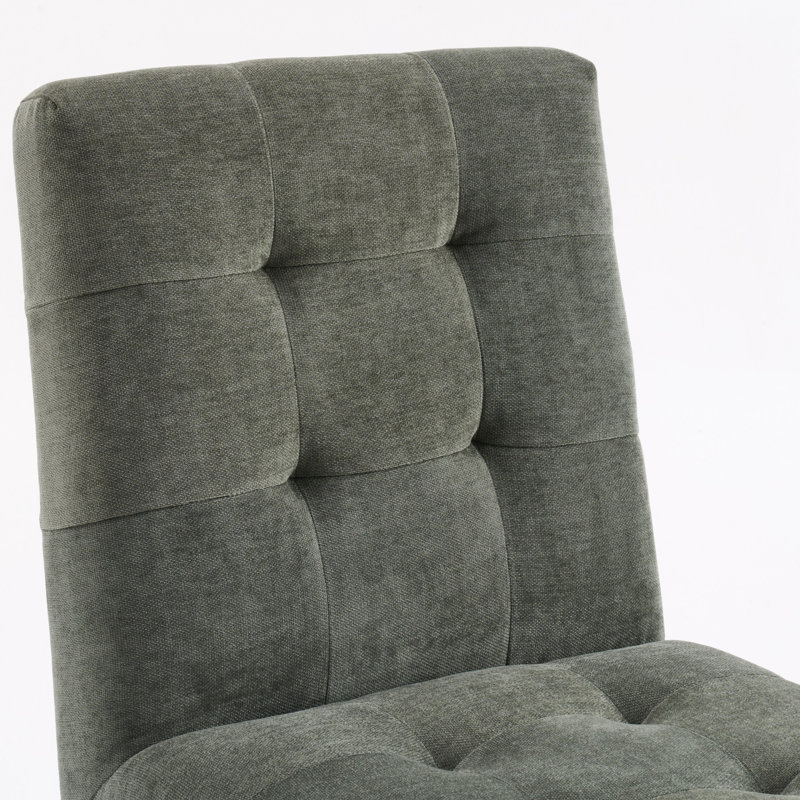Chaise d'appoint rembourrée en lin Turfed, Vert