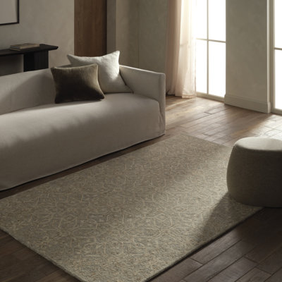Tapis vert en laine touffeté à la main Province