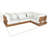 Ivry Water Resistant Fabric Upholstered Outdoor Patio Modular Sectional-652555926