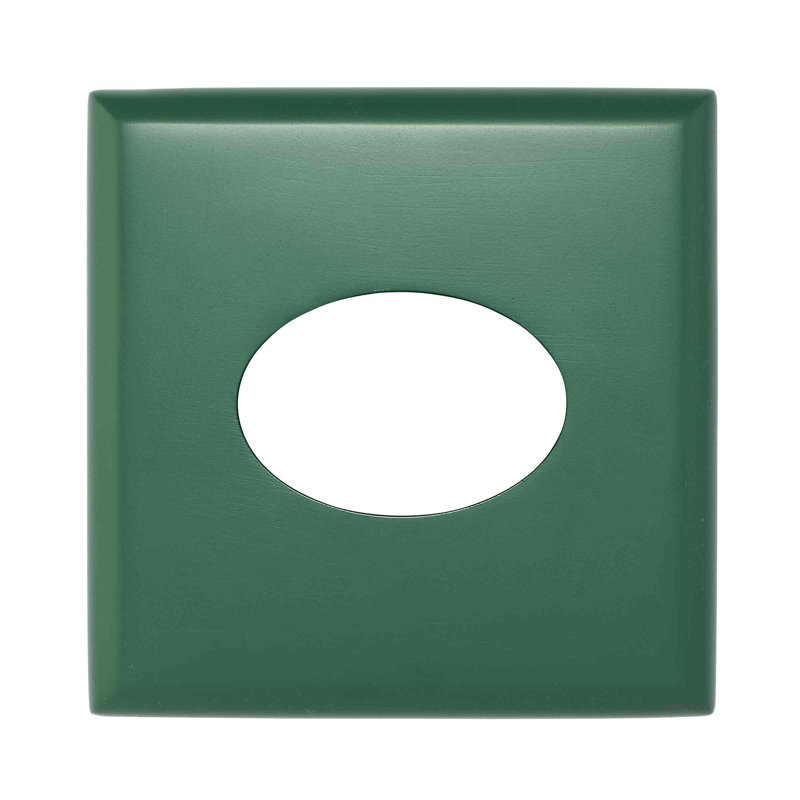Green and White Plaid Resin Holiday Tissue Box Cover