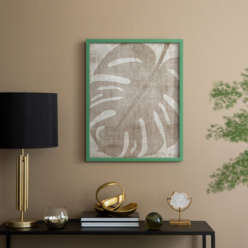 «Island Neutrals II», reproduction encadrée - bois massif, H 21 po x l 17 po, Vert