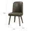 Chaise d'appoint grise (2 chaises) - Cuir d'unité centrale, profil minimaliste, capacité de 220 lb, pièces de couleur chêne) Revêtement en similicuir et finition