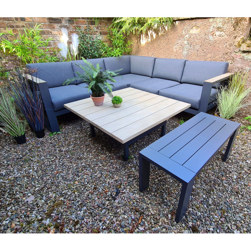 Ferrara Corner Lounge Set With Adjustable Table