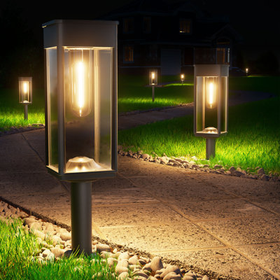 Solar Pathway Lights Outdoor, 4 Pack  Solar Garden Lights Outdoor Waterproof, Bright Solar Outdoor Landscape Path Lights, Auto On/off Outdoor Solar Lights For Yard Driveway Lawn Walkway