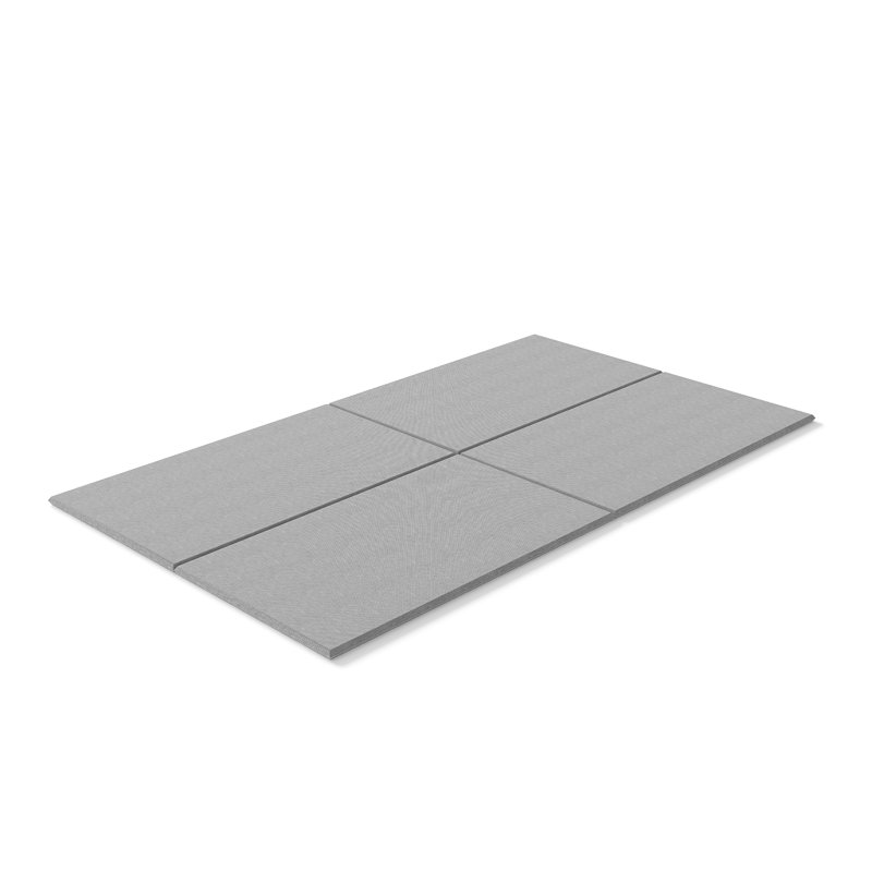 0.4" Split Bunkie Board, Foldable Bed Panels, Low Profile Mattress Bed Support / Slats with Cover, Twin