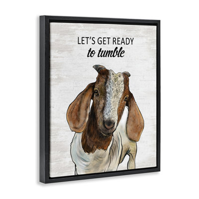 Ready To Tumble Laundry Goat Floating Frame, design by Lettered and Lined