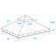 Housse de remplacement pour pavillon de jardin rouge 10 pi x 10 pi. Protégé, hydrofuge. Double couche avec drain et filet de toit - rouge. Qualité. Eau. Avec-803020212