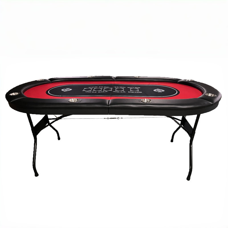Table de poker 71 po Wesvara pour 8 joueurs avec porte-gobelets Wesvara, 70.80, Red