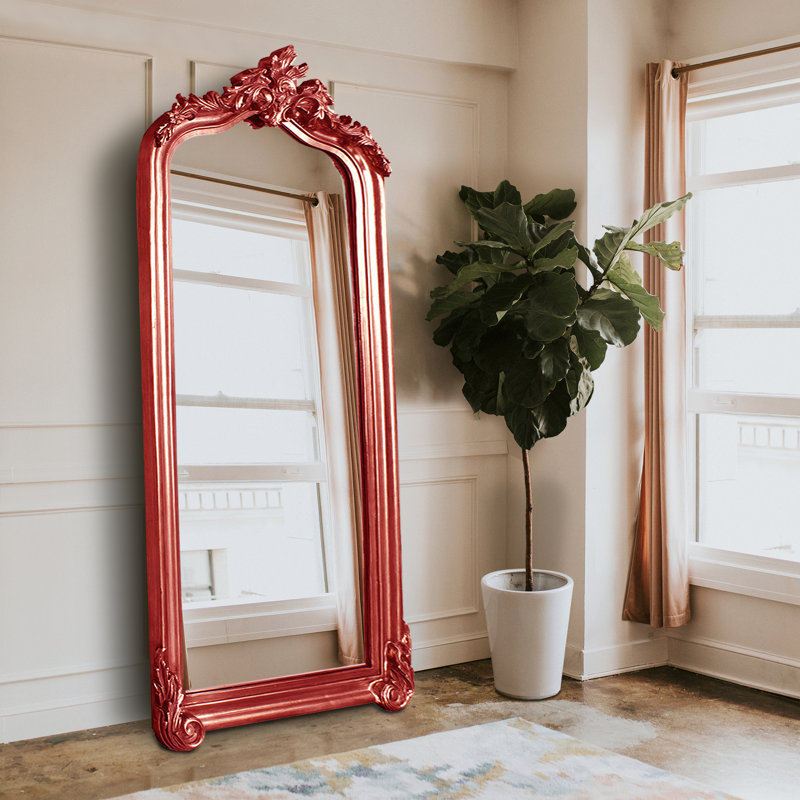 Mahar Wood Mirror, Red