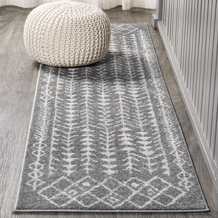Ziri Moroccan Geometric Gray/Cream Rug