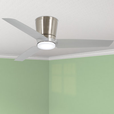 48" Pure 3 - Blade LED Standard Ceiling Fan with Wall Control and Light Kit Included